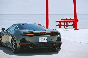 The McLaren GT at the Tara Undersea Road in Kyushu, Japan