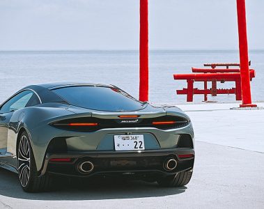 The McLaren GT at the Tara Undersea Road in Kyushu, Japan